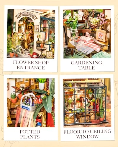 DIY Miniatures Dollhouse Kit - Emily's Florist 1/24