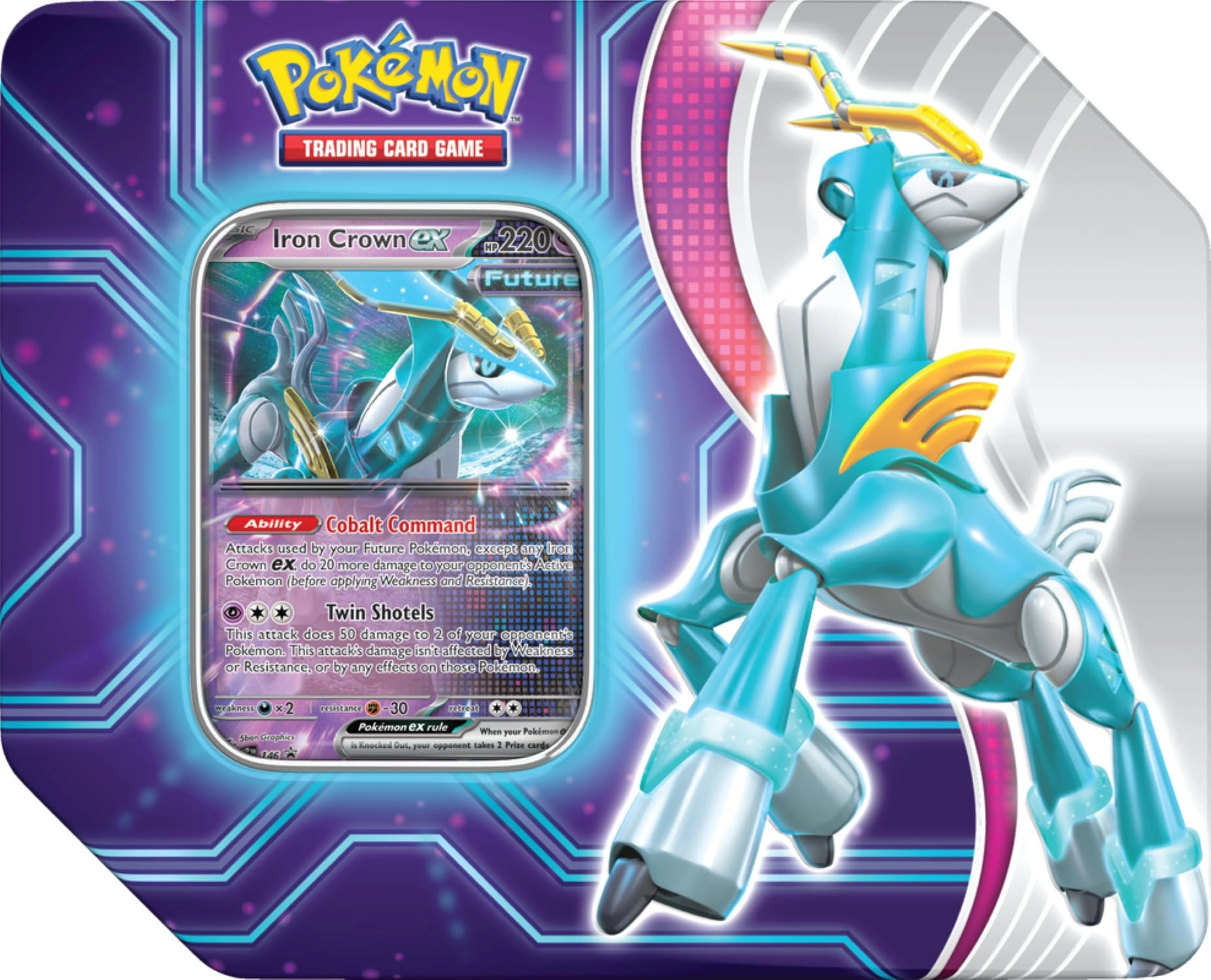 Pokmon Paradox Destinies Tin - Iron Crown EX