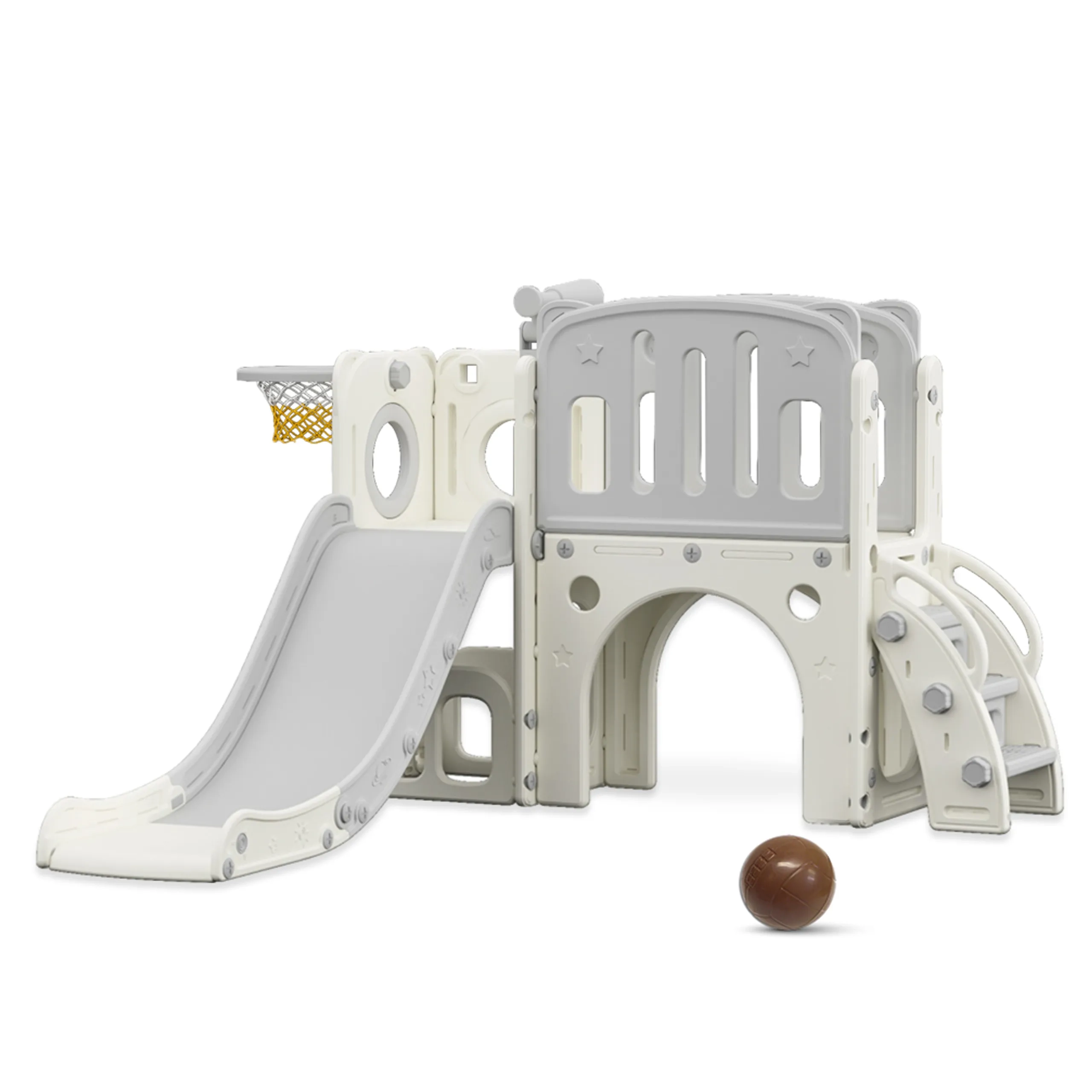 Little Story Play House - Activity Slide Basketball Grey