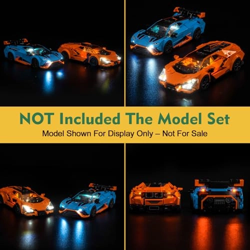 Light kit Compatible with Lego 77238 Lamborghini Revuelto & Huracán STO - Standard Version USB