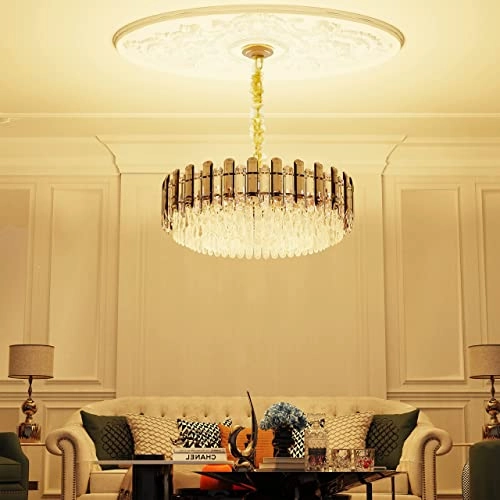 Round Crystal Chandelier - 6000K 4000K 3000K