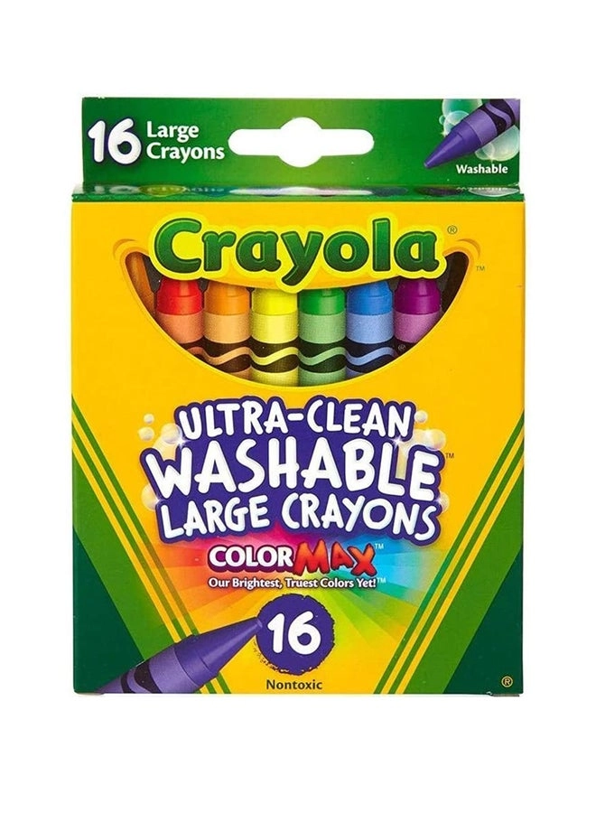 Ultra-Clean Washable Crayons - 16 Pcs