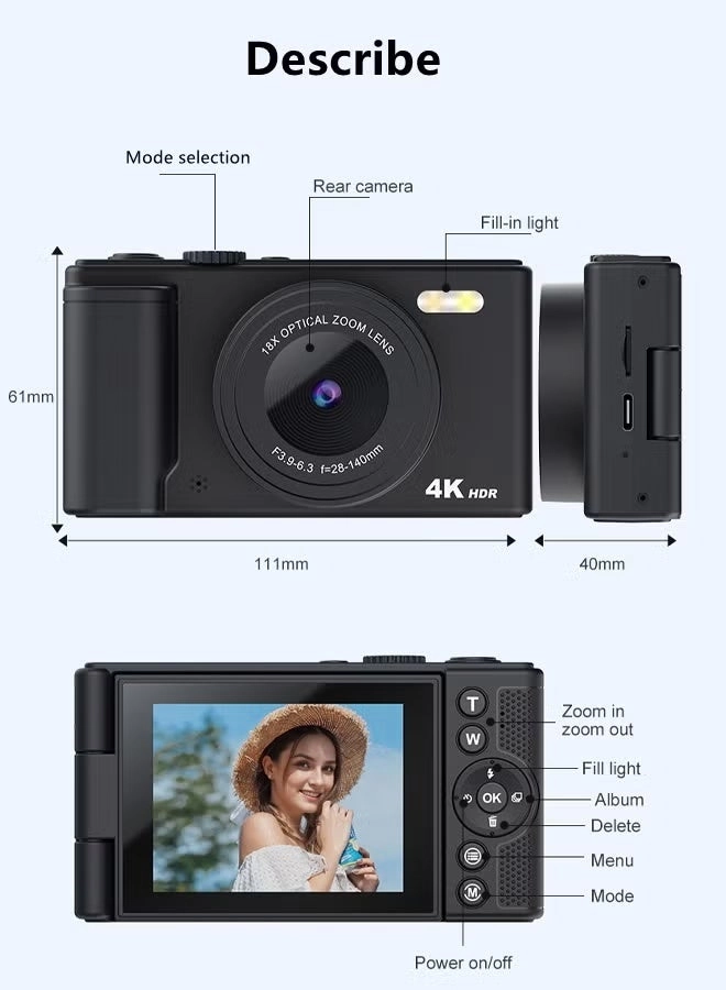 4K Vlogging Camera