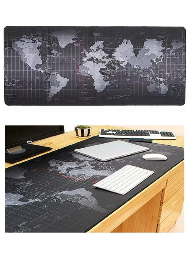 MARGOUN World Map Large Rubber Gaming Mouse Pad - 80x40 cm