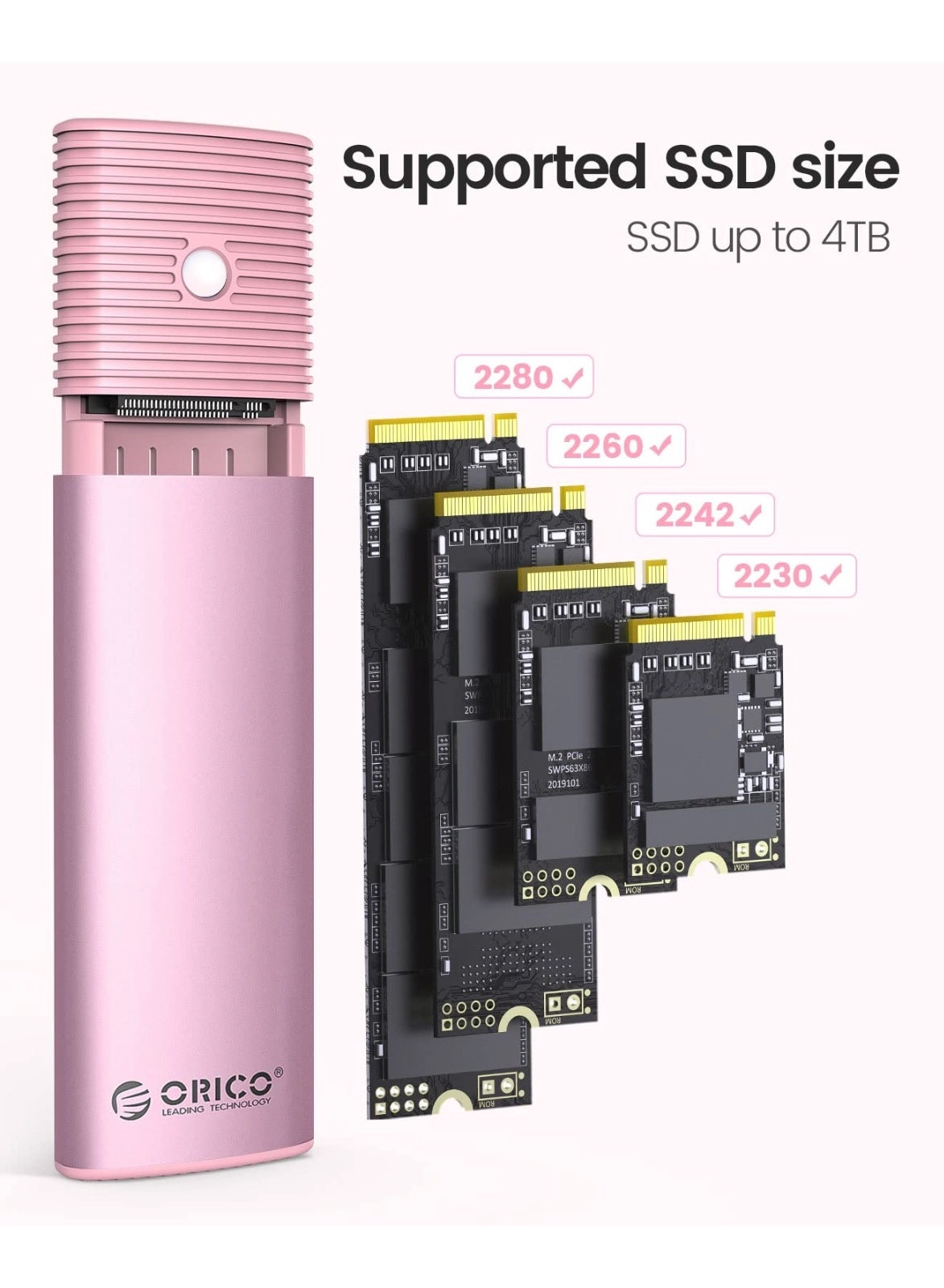M.2 NGFF NVMe Enclosure - USB 3.2 Type C 10Gbps