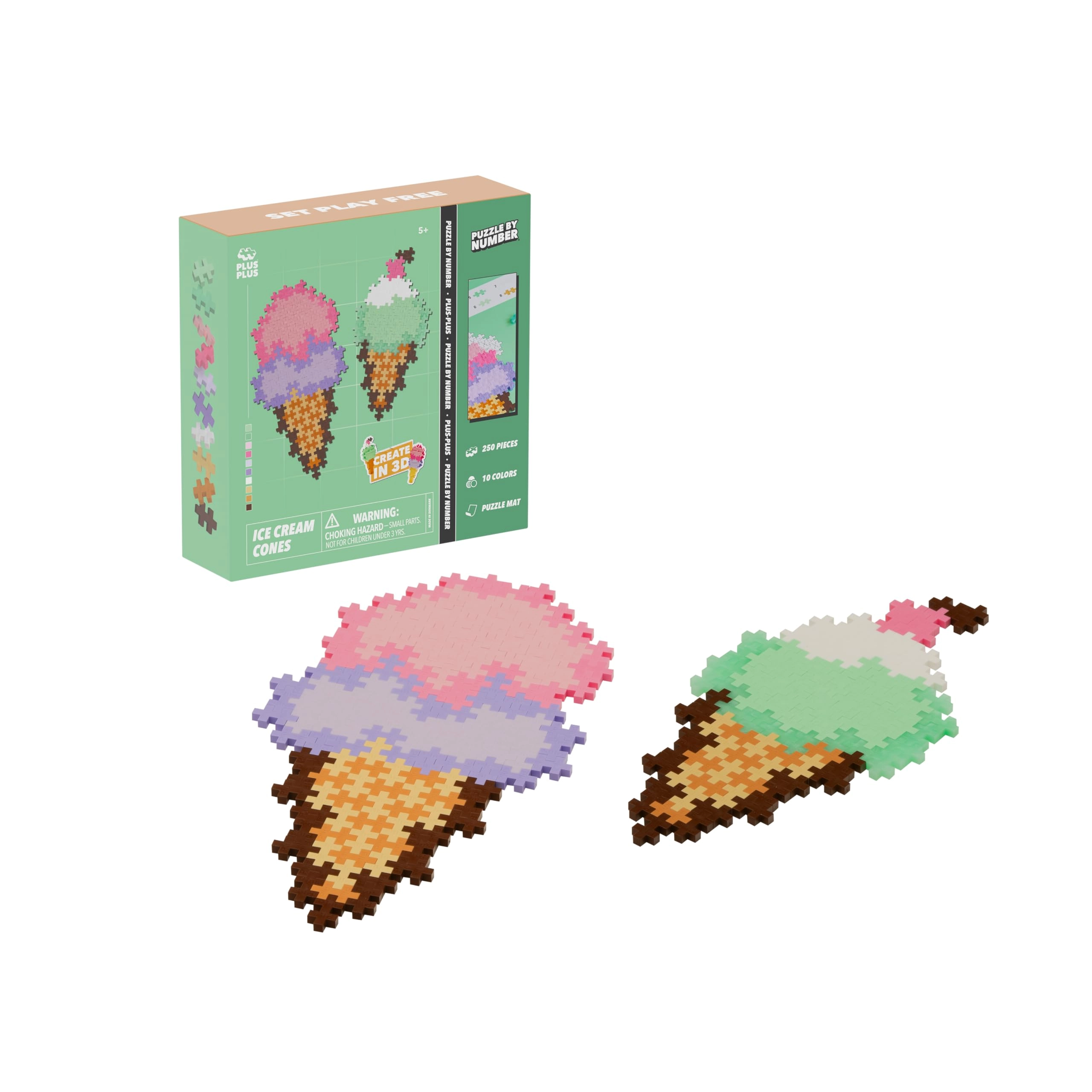 Plus-Plus Ice Cream Cones Puzzle (05209) - 250 pcs