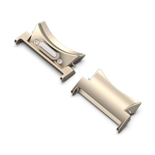 1 Pair 20mm Button Style Curved Metal Watch Band Connector for Samsung Galaxy Watch4 / 4 Classic - 46mm