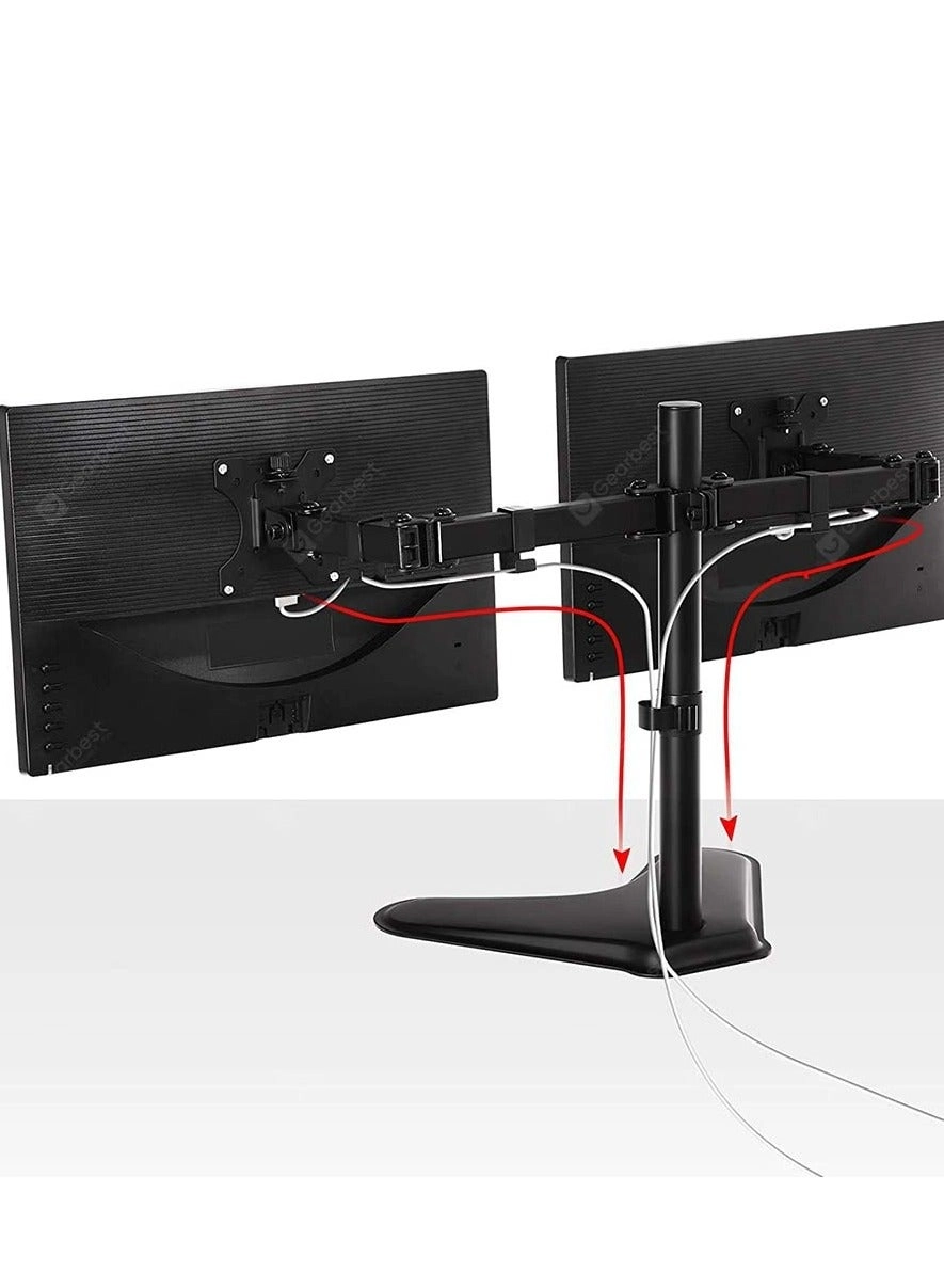 Dual Monitor Stand - 32 inch 75mm x 75mm 100mm x 100mm