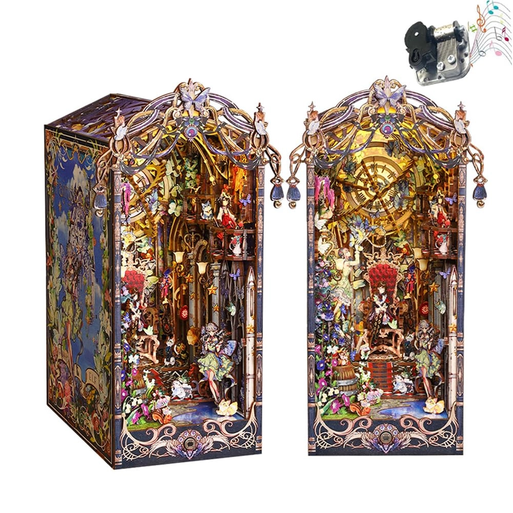 Montidey556 3D Wooden Puzzle Bookshelf Insert - Fairy Tale Elf