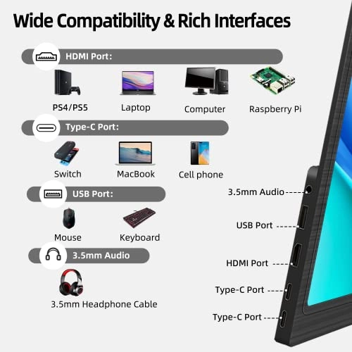 Portable Monitor - FHD 1080P 14 Inch