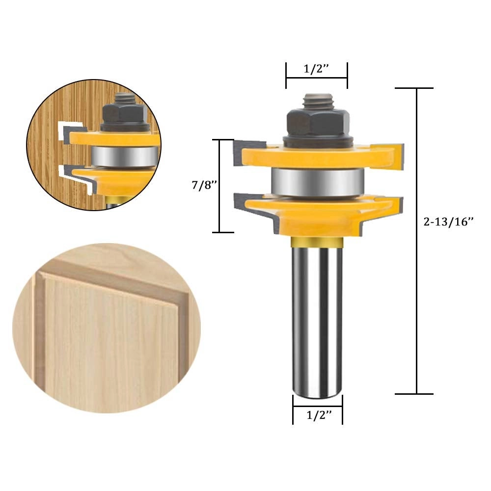 Router Bit Wood Cutter - 1/2-Inch 3PCS