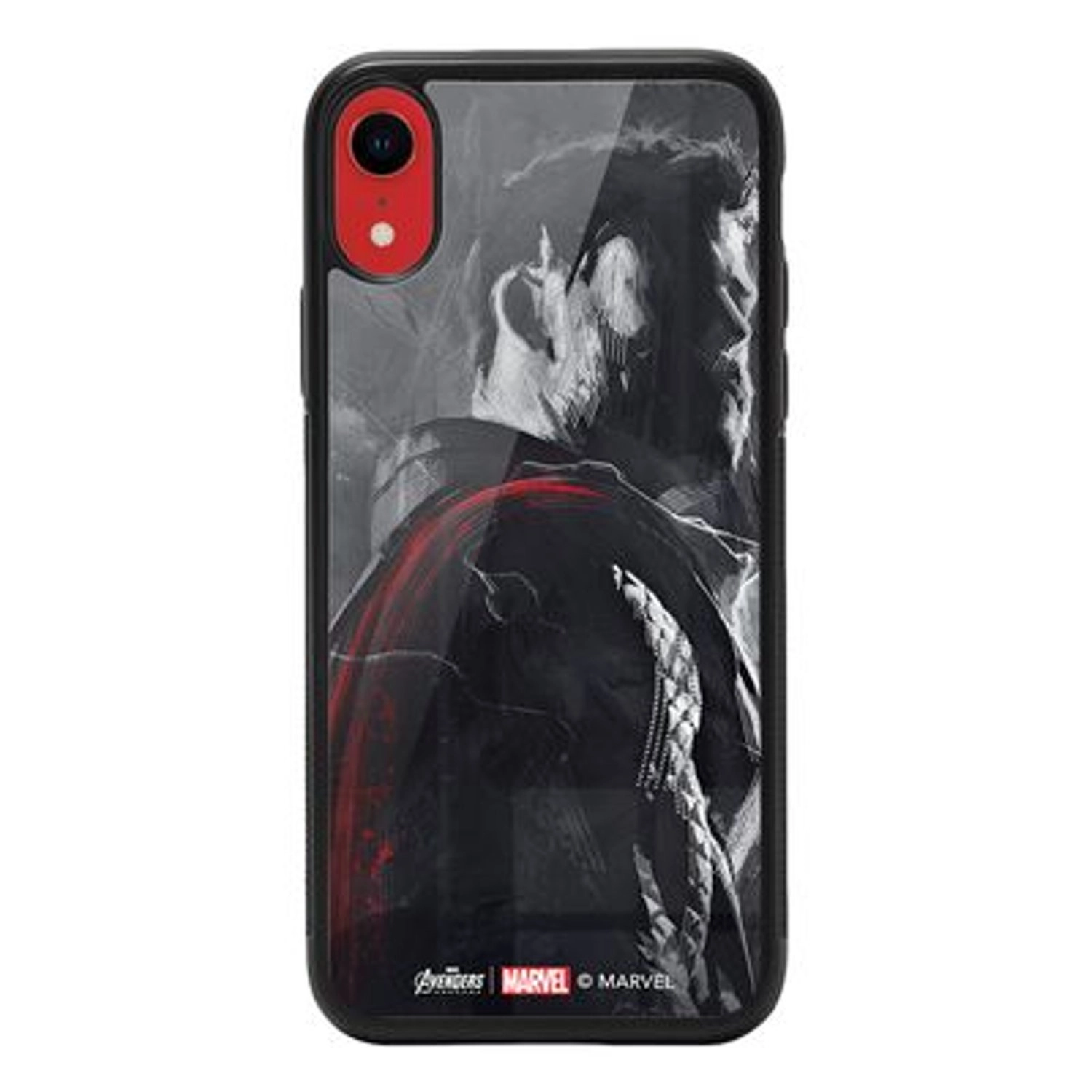 Wackylicious Thor's side profile Back Case TPU Bumper Case + Tempered Glass Back for iPhone XR