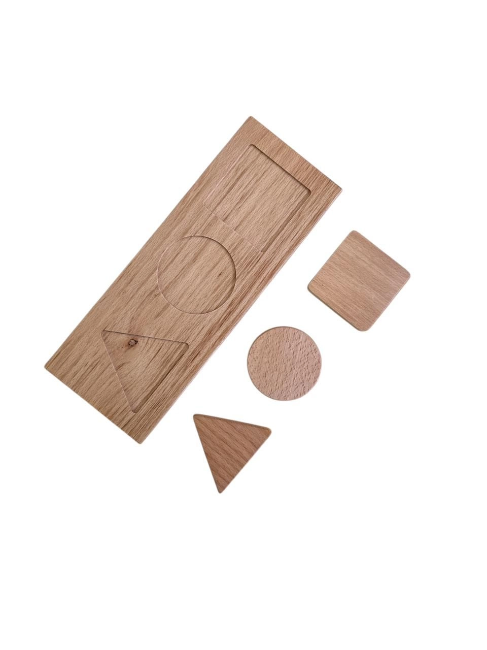 Wooden Shapes Strip - Suitable for 12 months and above 4 pieces
