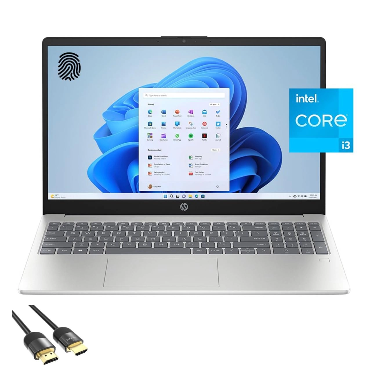 Daily Essential Laptop - 15.6'' Core i3-N305 8GB + Portable SSD - 256GB