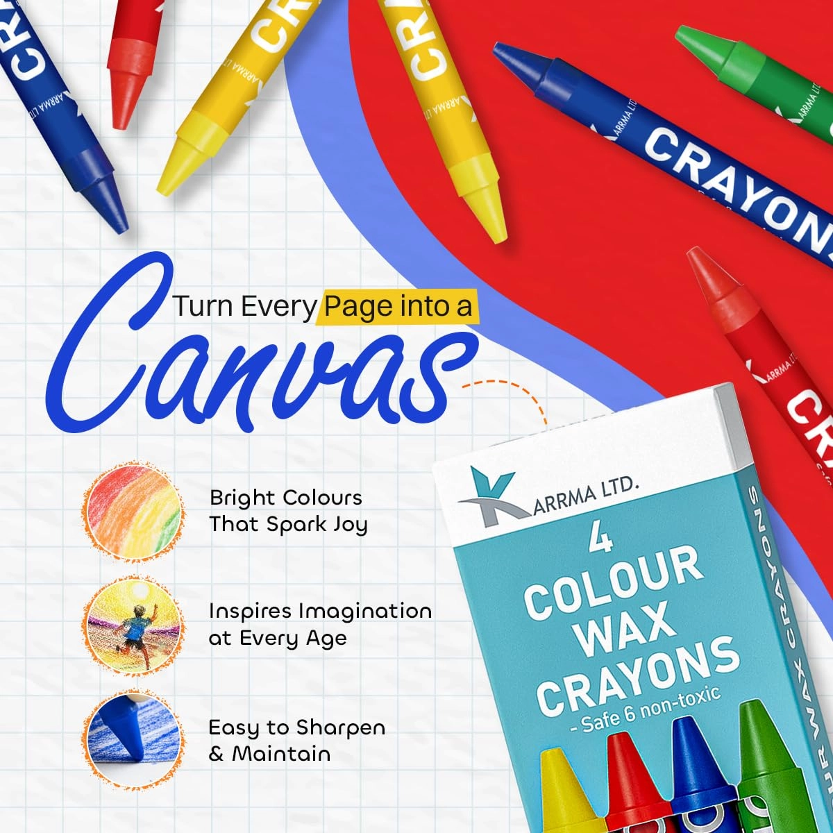 Wax Crayons - 8.0 Count