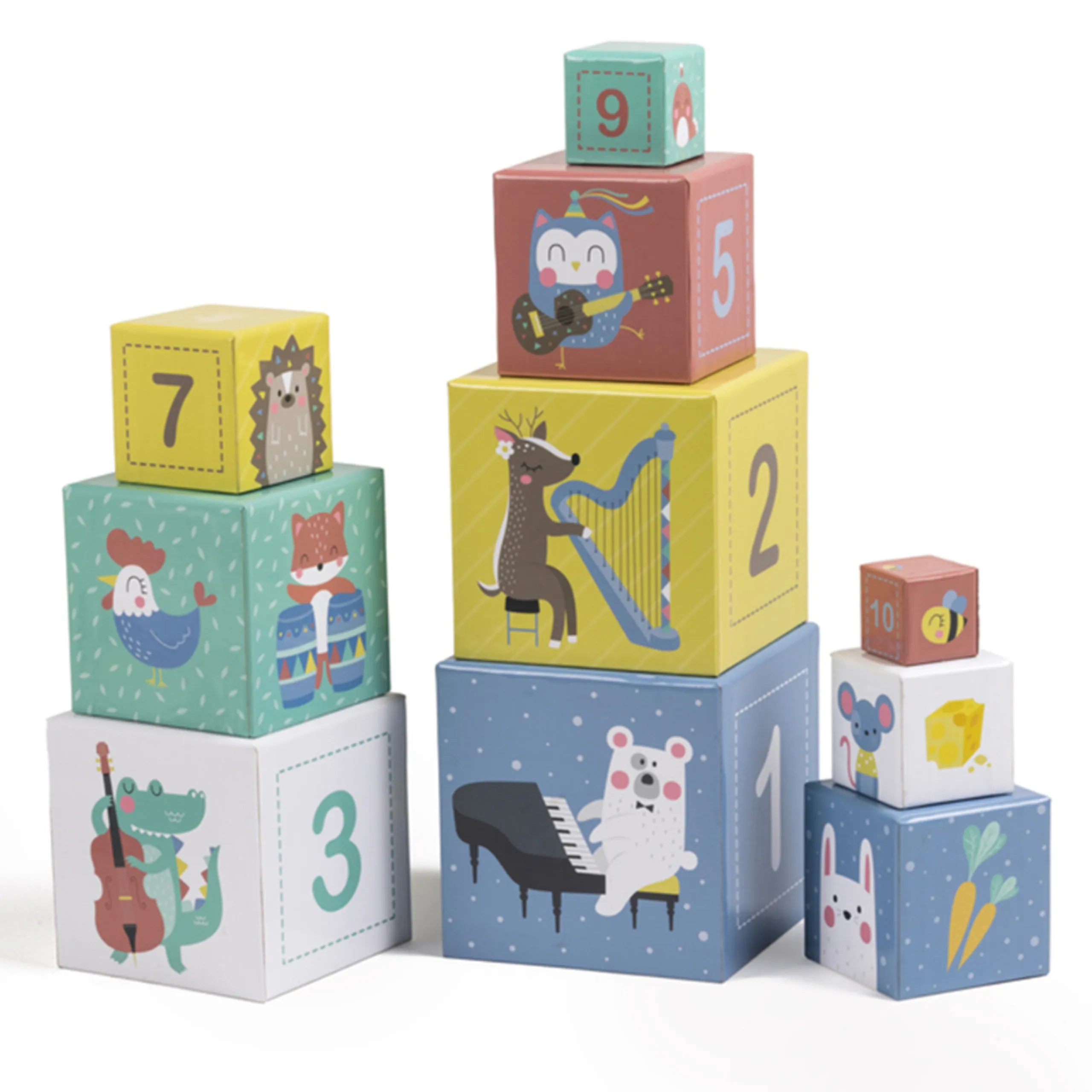 Animals Pyramid Sorting And Stacking Tower - 1+