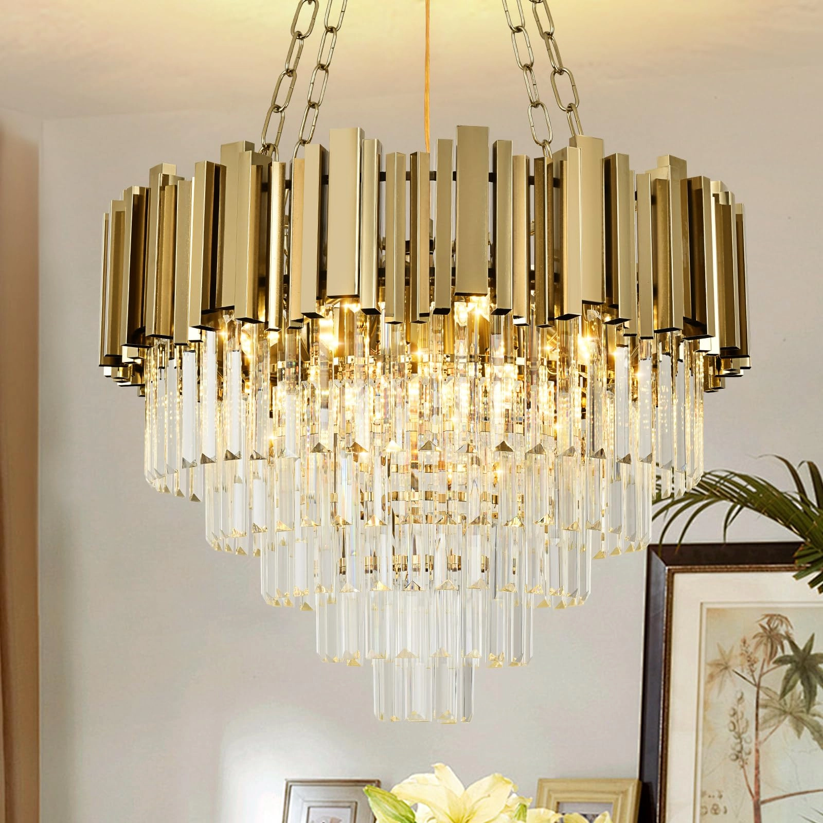 AOOCHOK Crystal Chandelier