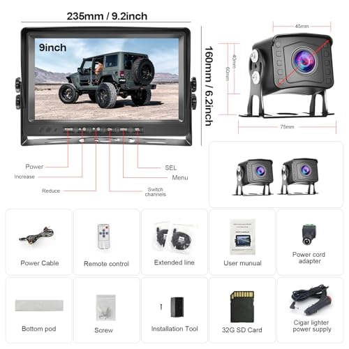 Reversing Camera Set with DVR - Night Vision Wired 1080P