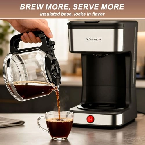 Clear CM251 - 12-Cup Removable Filter Glass Carafe Heated Base