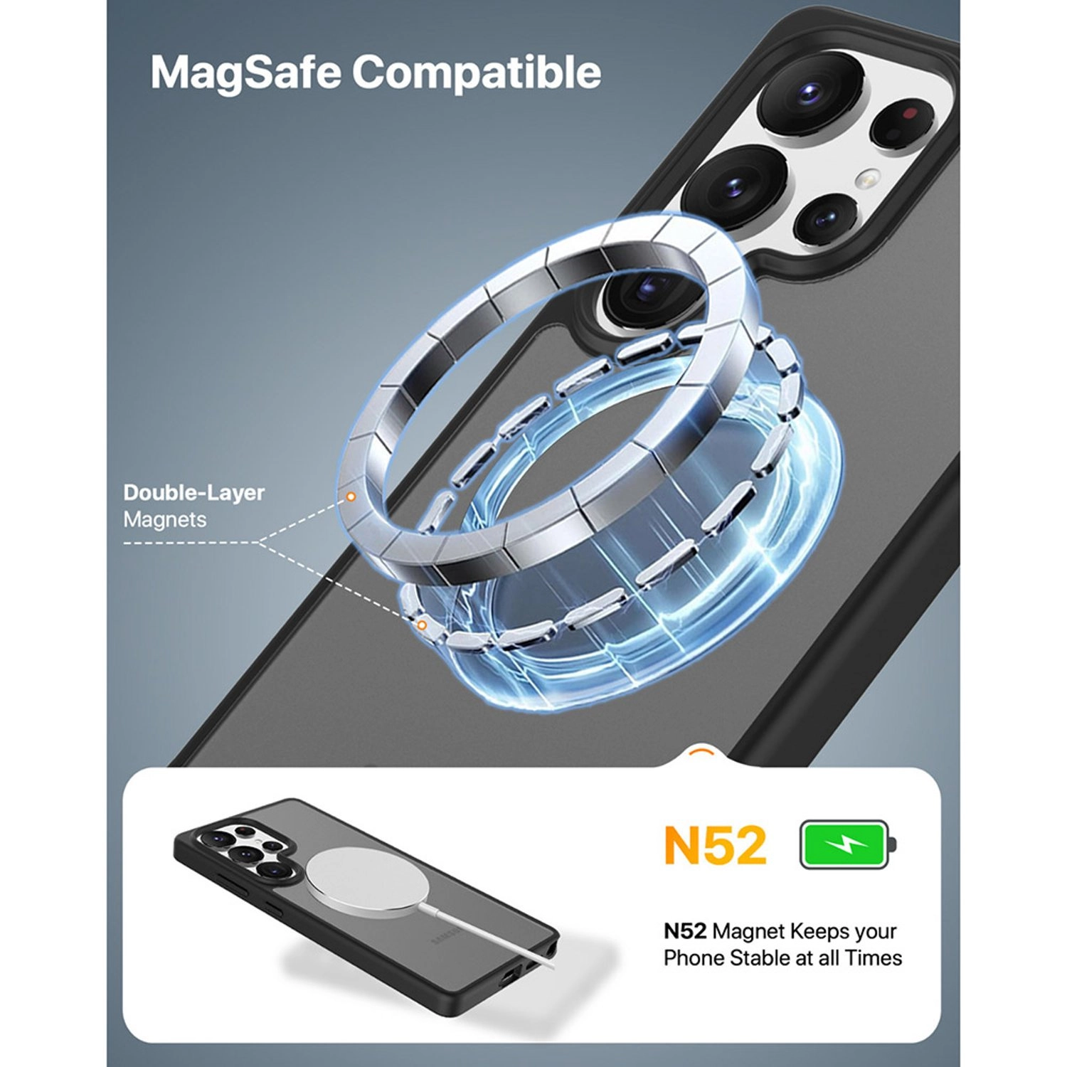 Gleam Hybrid Case with MagSafe for Samsung Galaxy S25 Ultra