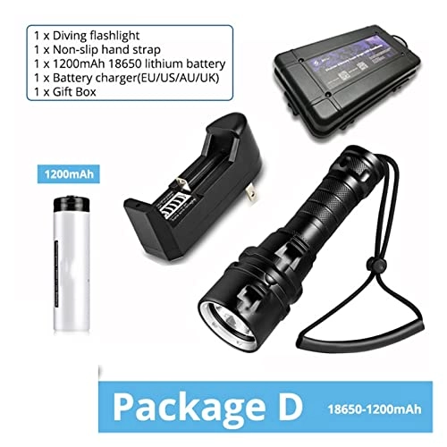 Diving Flashlight - T6 2600mAh IP68