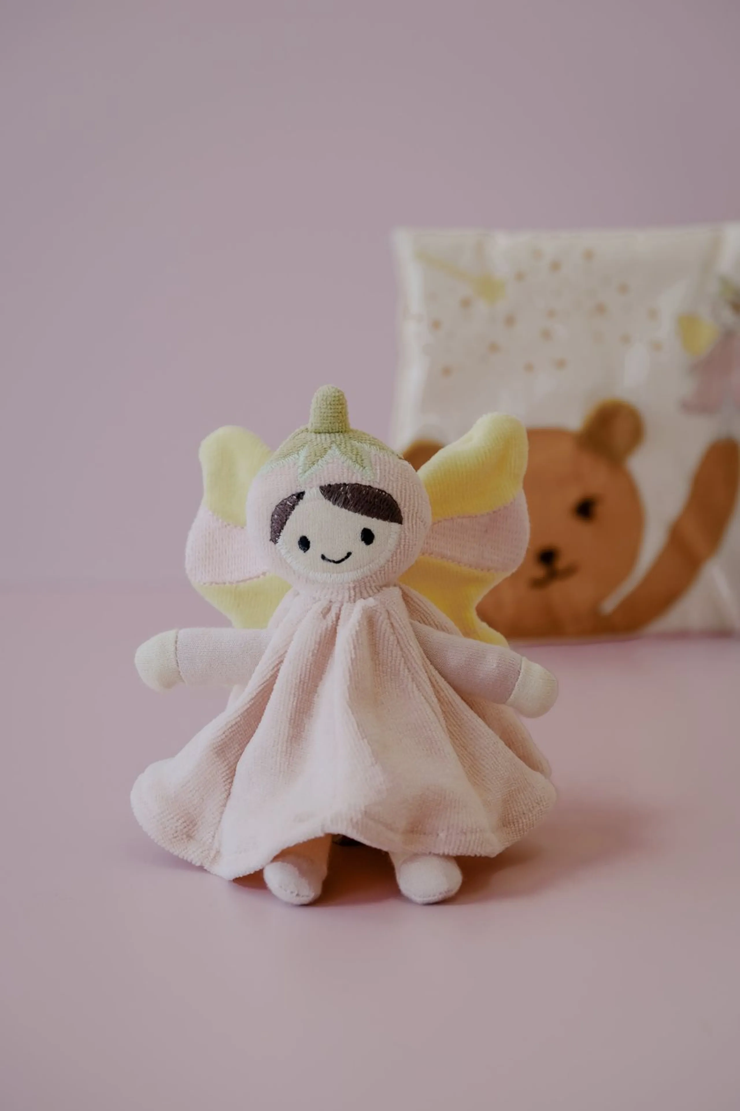 Fairy Plush Toy - 15 cm Organic Cotton Peach Whip