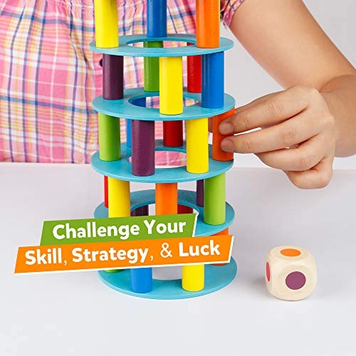Wooden Tower Stacking Game - 3 years+ 44 pieces