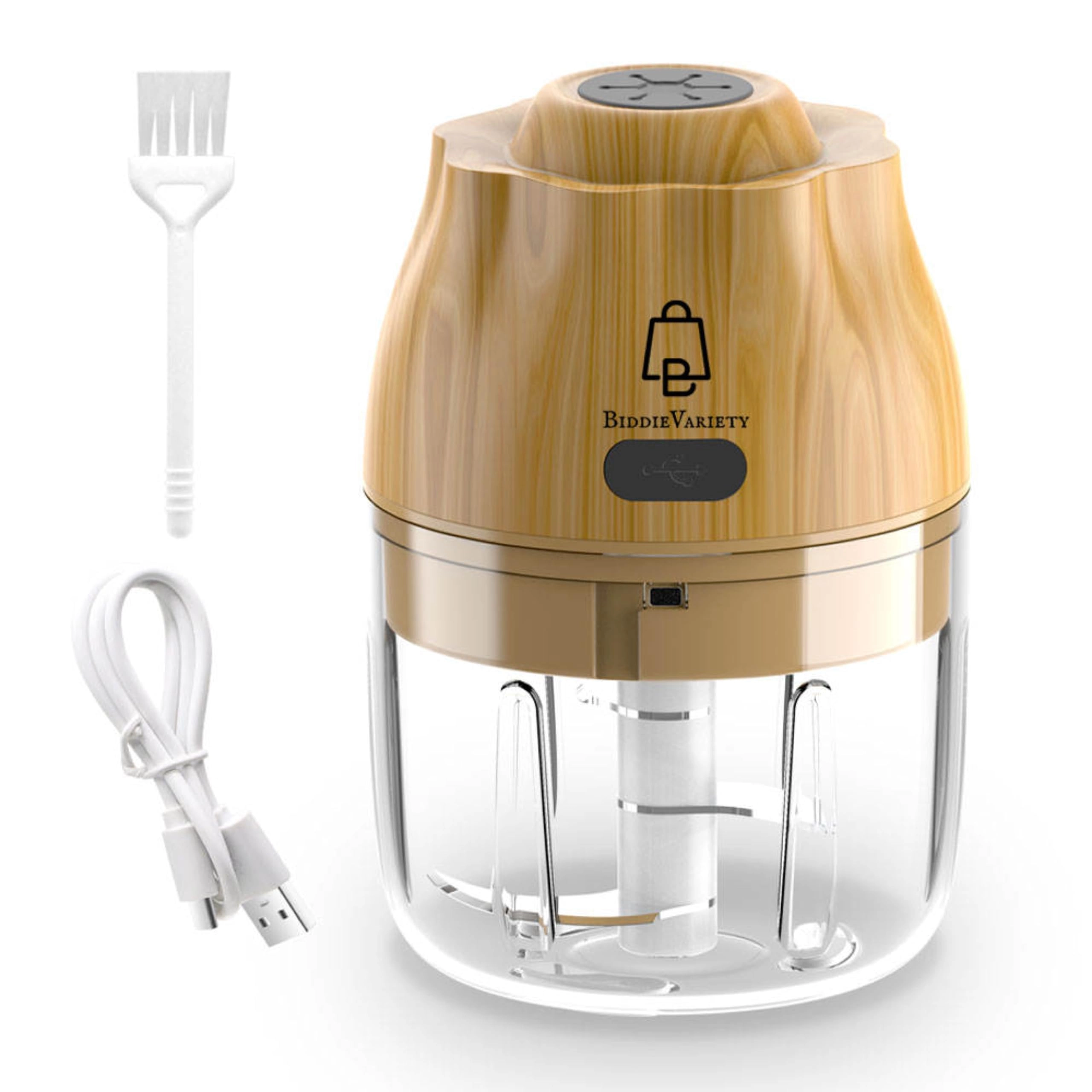 Biddievariety Electric Garlic, Fruit and Vegetable Chopper - 250ml Cordless