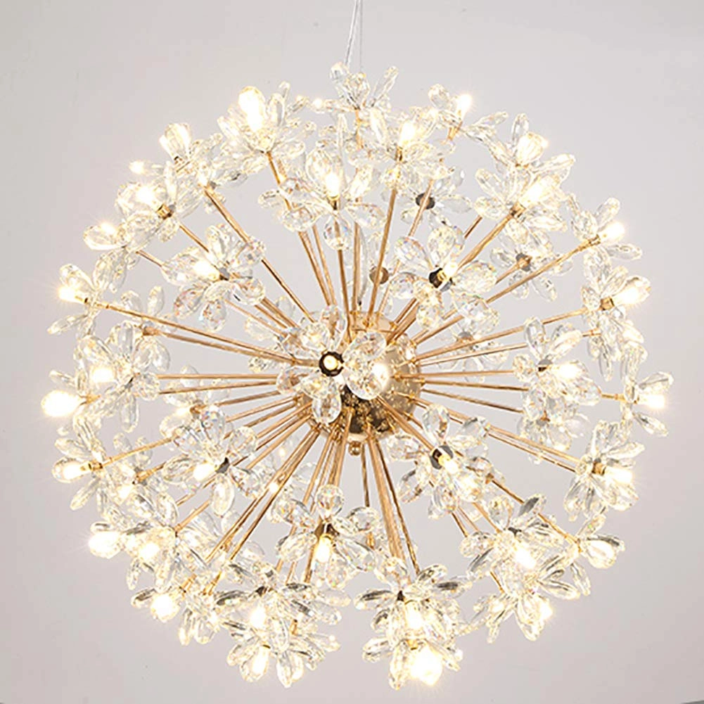 G4 Modern Light Luxury Crystal Chandelier - 64 head Gold and transparent crystals
