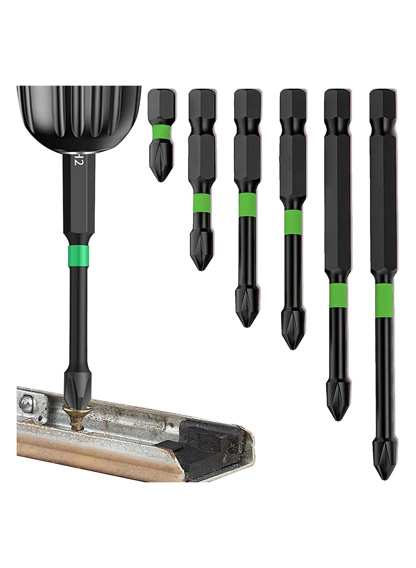 RATSAW Magnetic Screwdriver Bit Sets - 6 Pcs 25mm 50mm 65mm 70mm 90mm 150mm