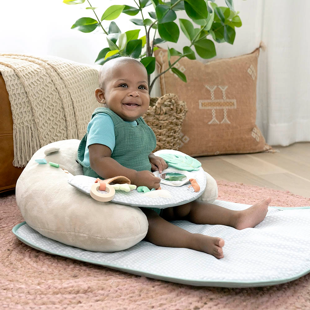 Cozy Prop Sit Up & Activity Mat - Nate the Bear Suitable for 0 month and above