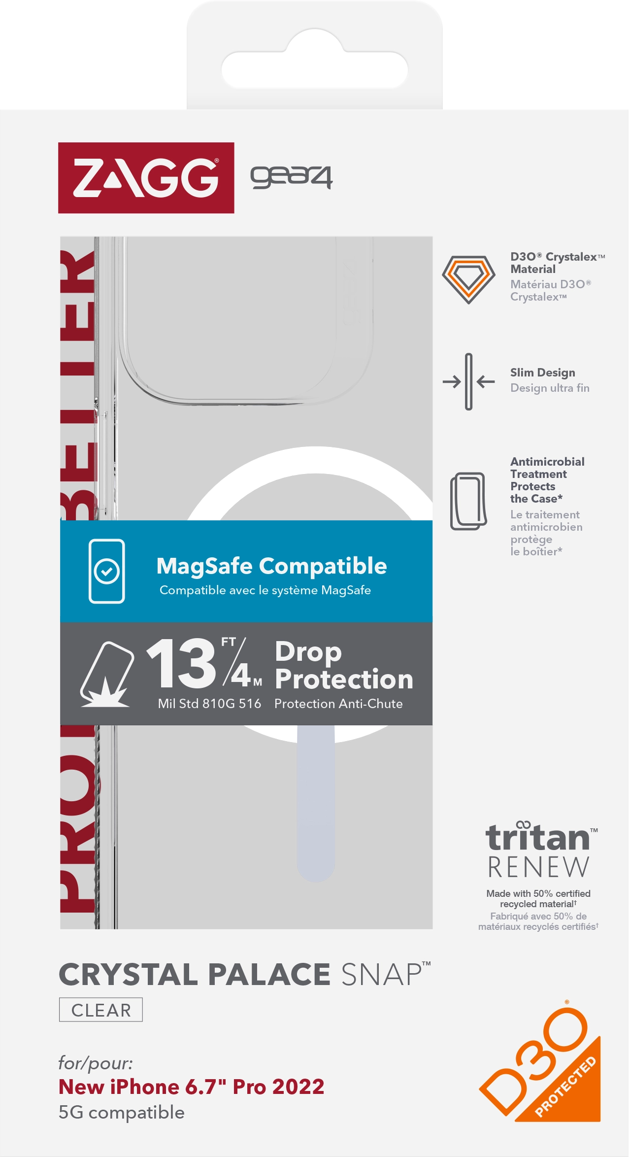 Crystal Palace Snap Clear Case for iPhone 14 Pro