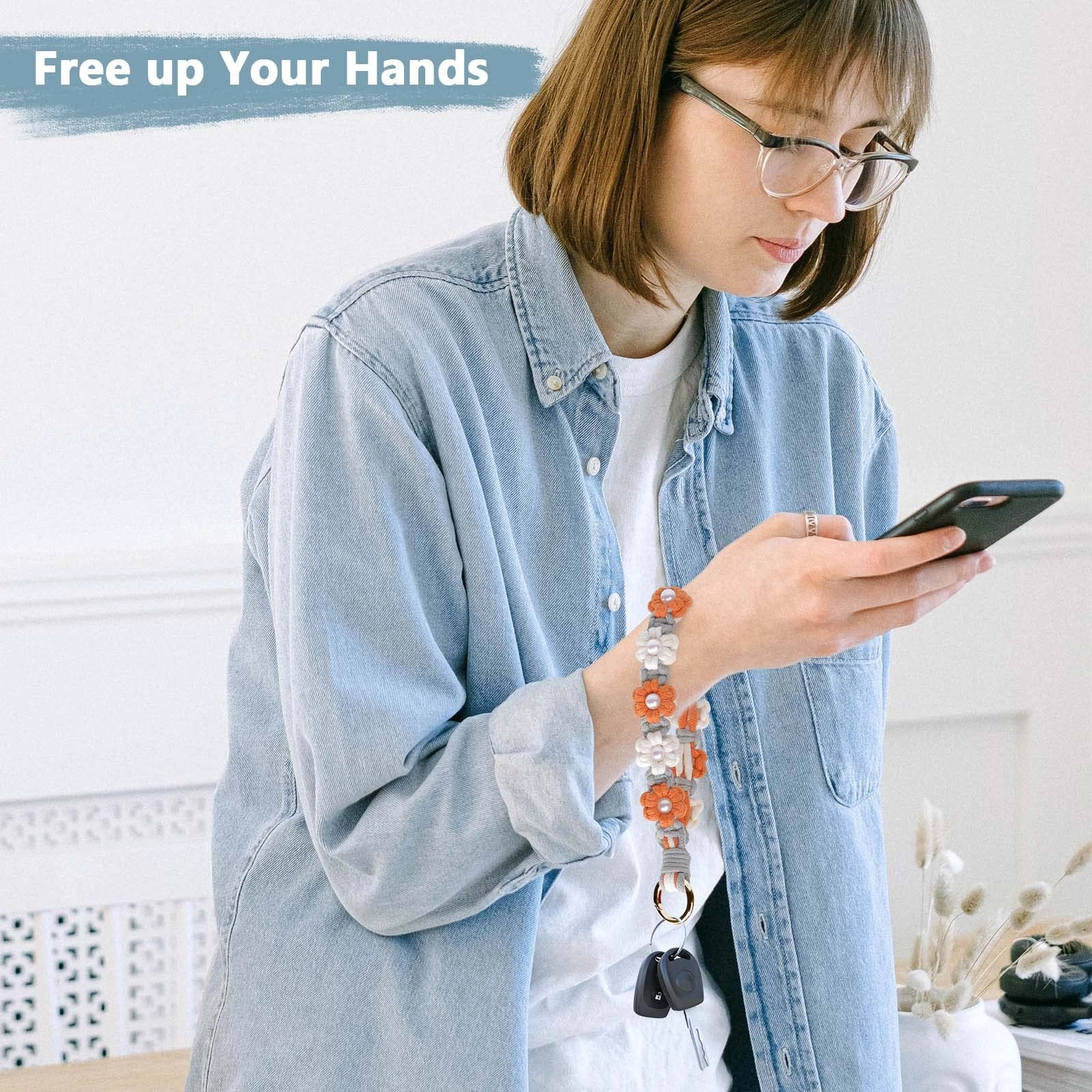 Boho Macrame Keychain - Car