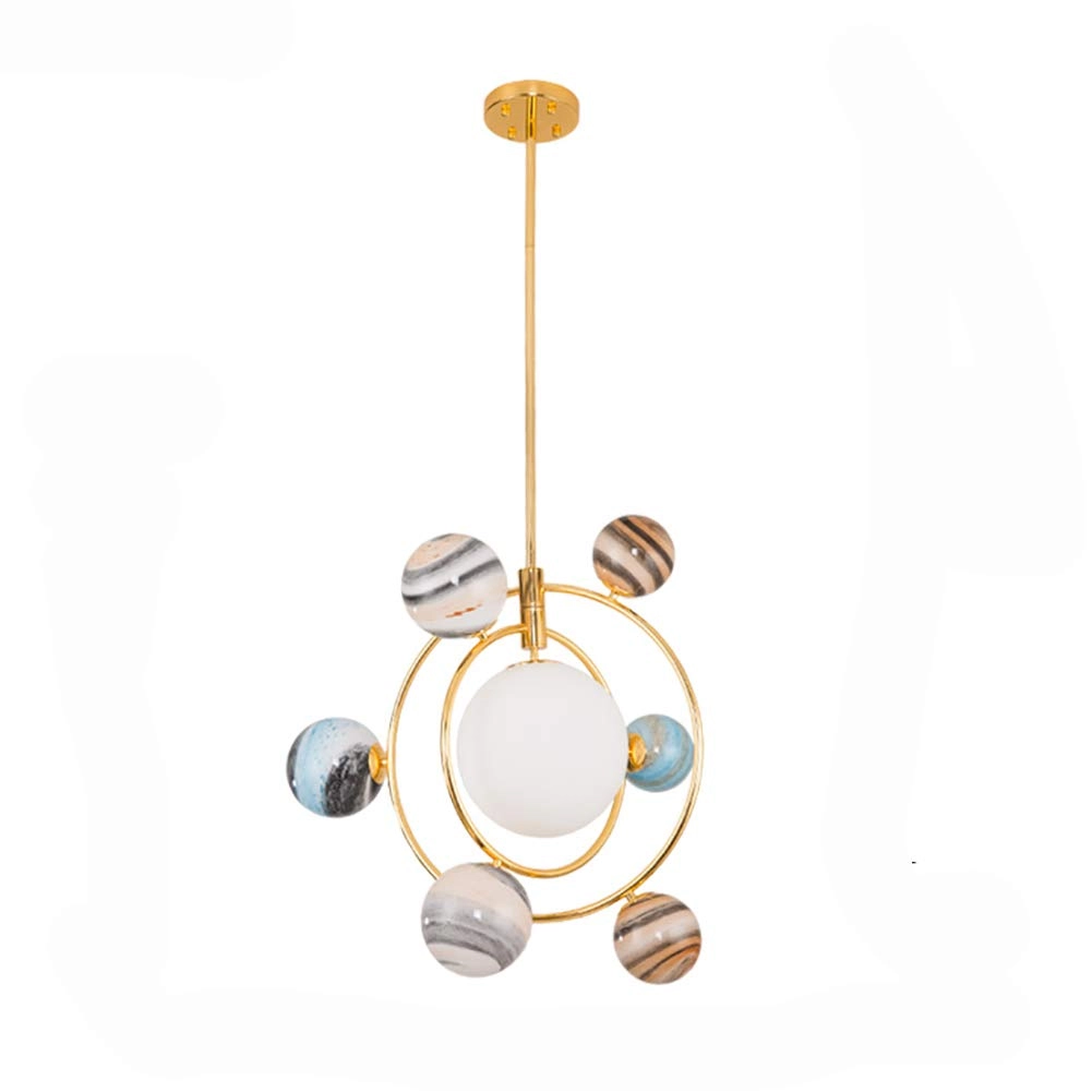 G9 Nordic Solar System Planet Chandelier - Cool White Light Warm Light Tricolor Dimming Dimmable