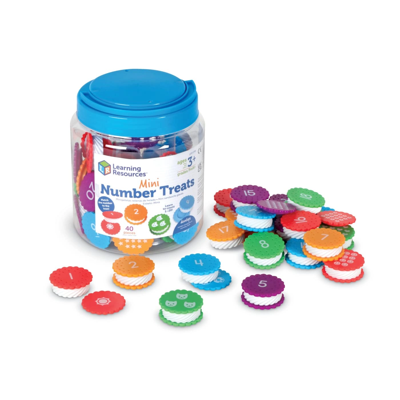 Learning Resources Mini Number Treats - Suitable for 3 years and above 40 pieces
