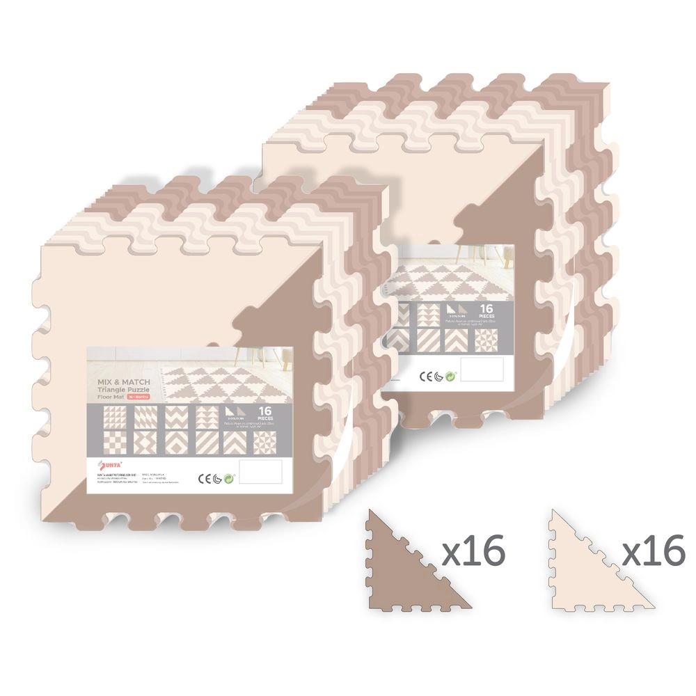 Triangle Puzzle Floor Mat - 10m+ 32 pieces