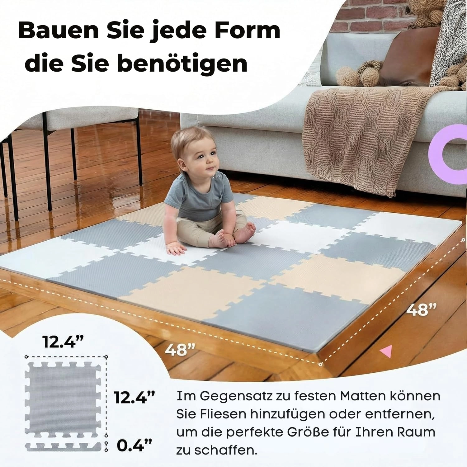 Baby Play Mat - Neutral 6-12 months