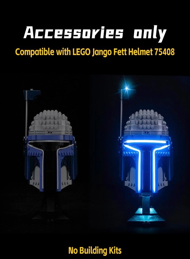 LED Light Compatible with Lego Jango Fett Helmet 75408 - Lego