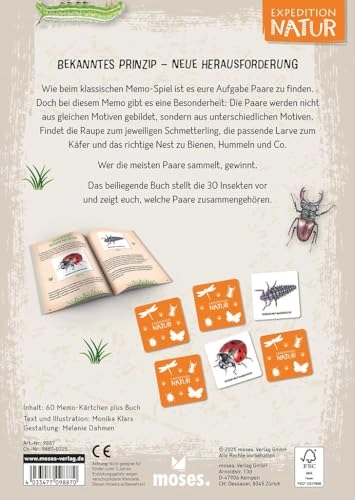 Das große Insekten Memo: Wer findet die meisten Paare? (English, German)