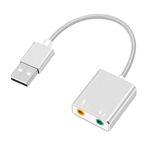 Viboton 7.1 External Sound Card USB+3.5mm-Mini-Jack Microphone