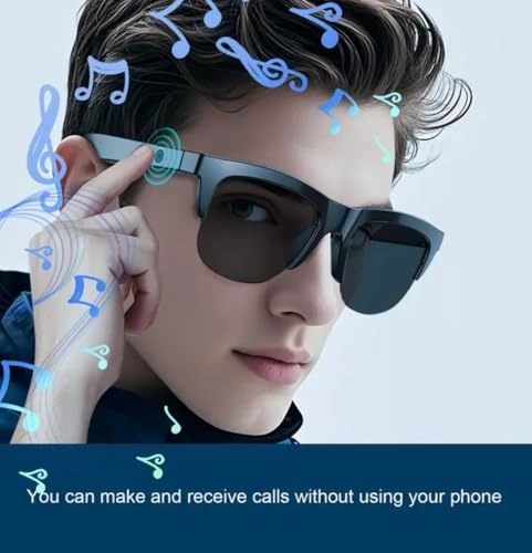 Smart Wireless Glasses Headset - Bluetooth Built-in Mic UV400