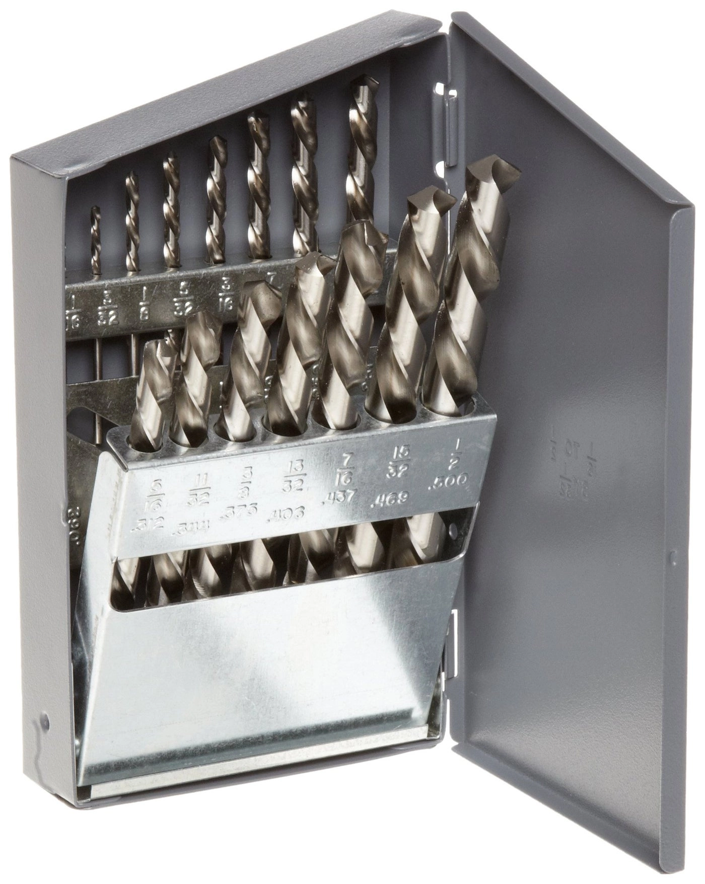 Chicago-Latrobe 150L Series Jobber Length Drill Bit Set - HSS 15 1/16"" - 1/2"" x 32ths