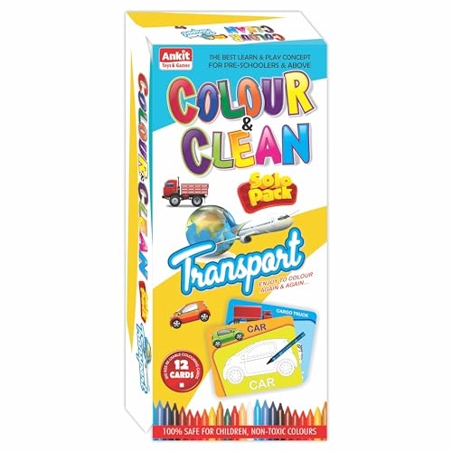 Color & Clean Transports Solo Pack - 3 years and up 14 pieces