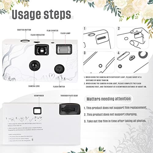 Disposable Film Camera - 4 Pcs Flash 27 Exposure 34mm