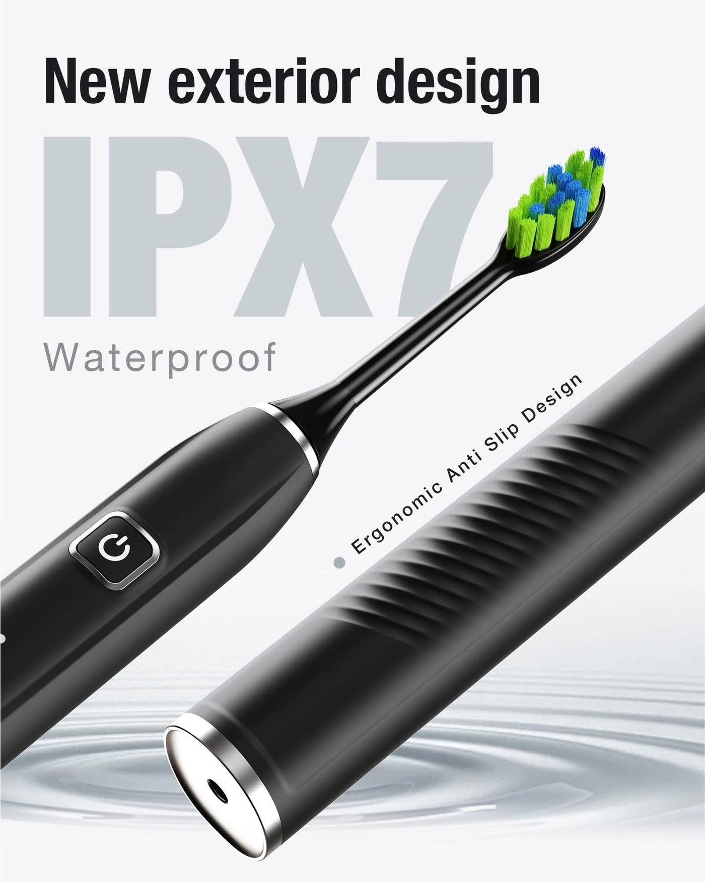 Sonic Electric Toothbrush - 6 Brush Heads 90-Day Battery