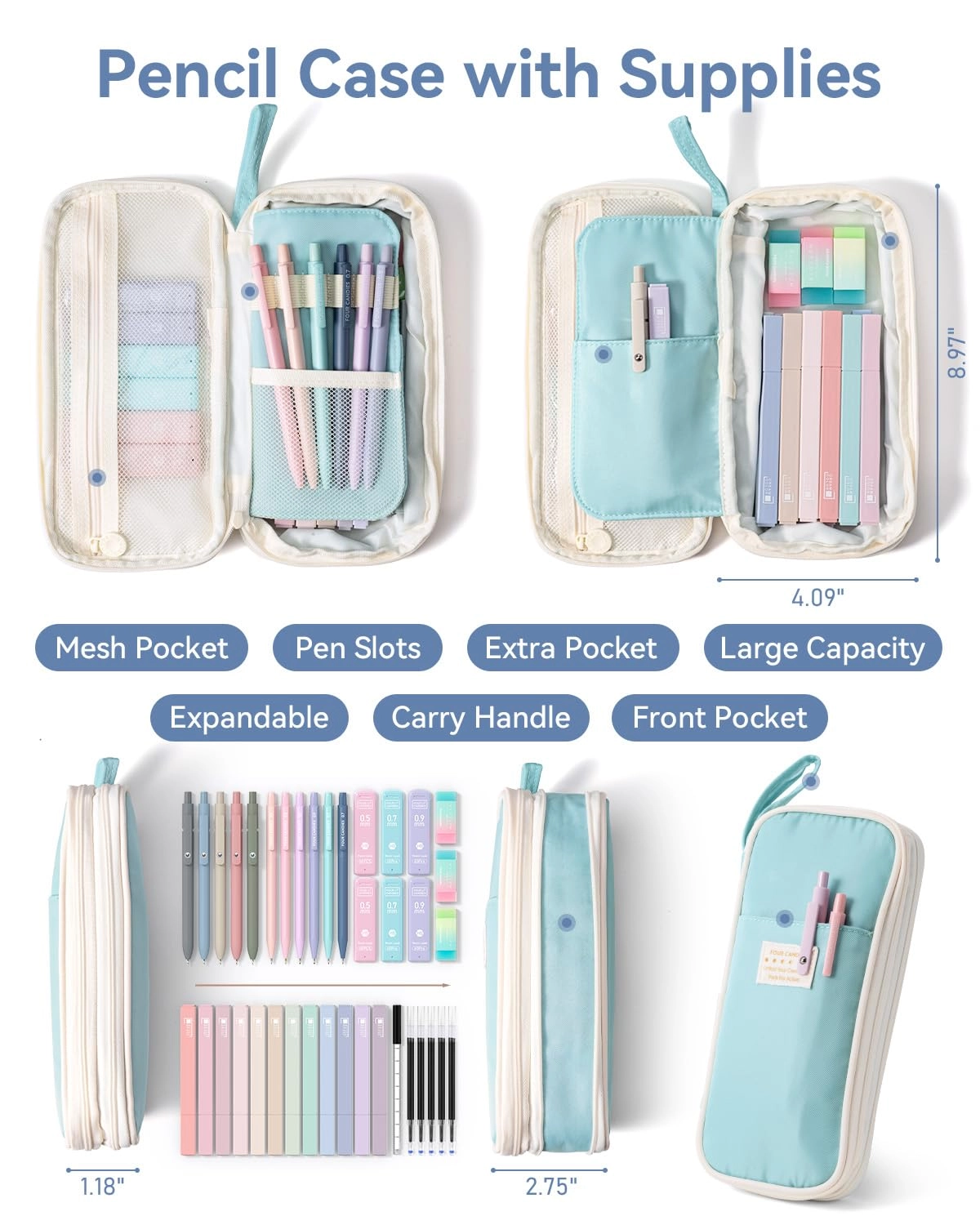 Aesthetic School Supplies - 39.0 Count 0.5mm, 0.7mm, 0.9mm Millimeters