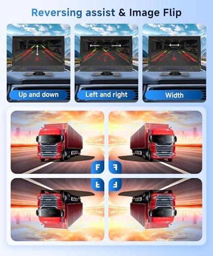 Wireless Rear Camera + Wireless Color IPS Monitor - Night Vision Wireless 720P