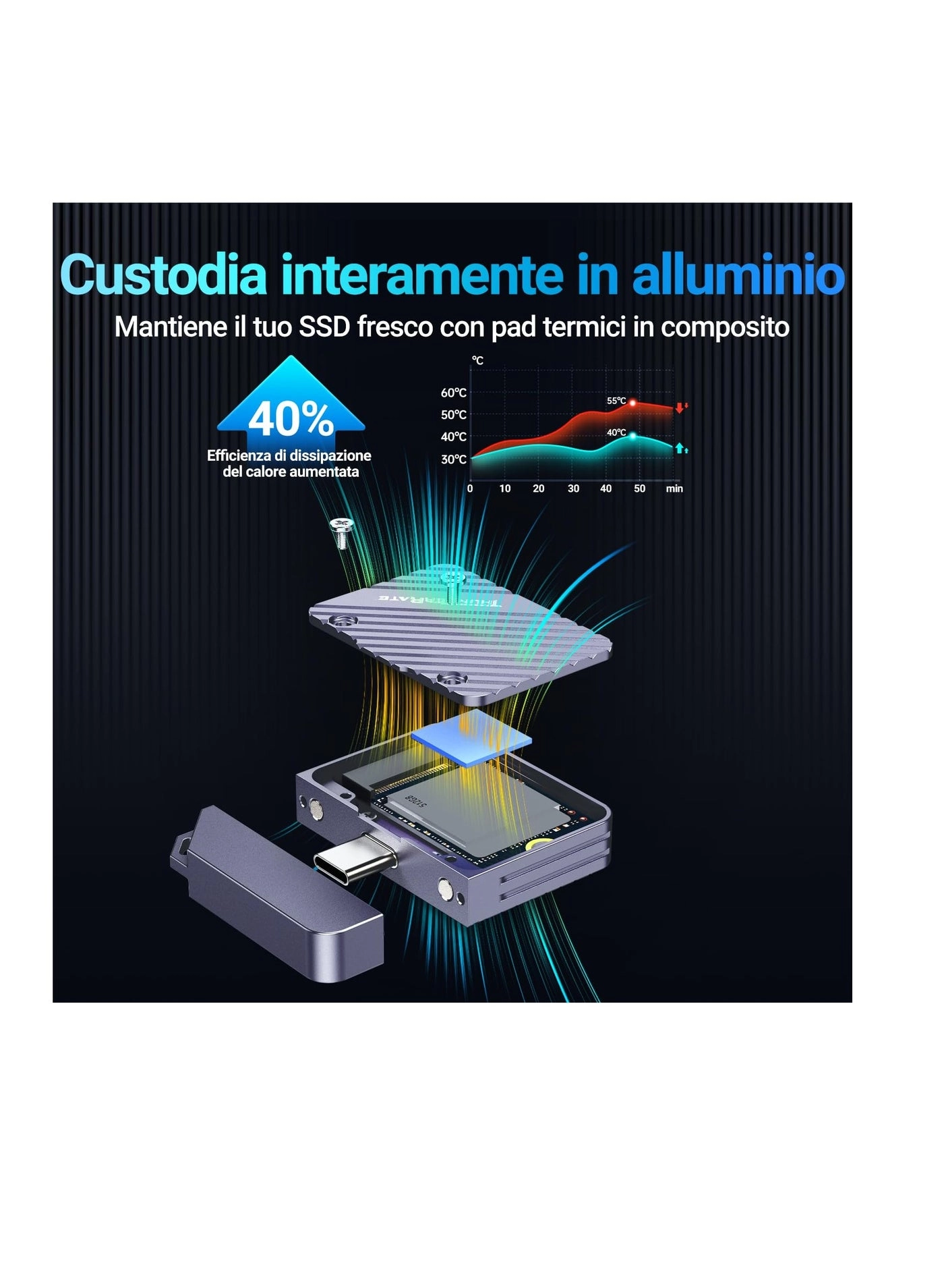 2230 M.2 NVMe Enclosure - USB-C 10Gbps