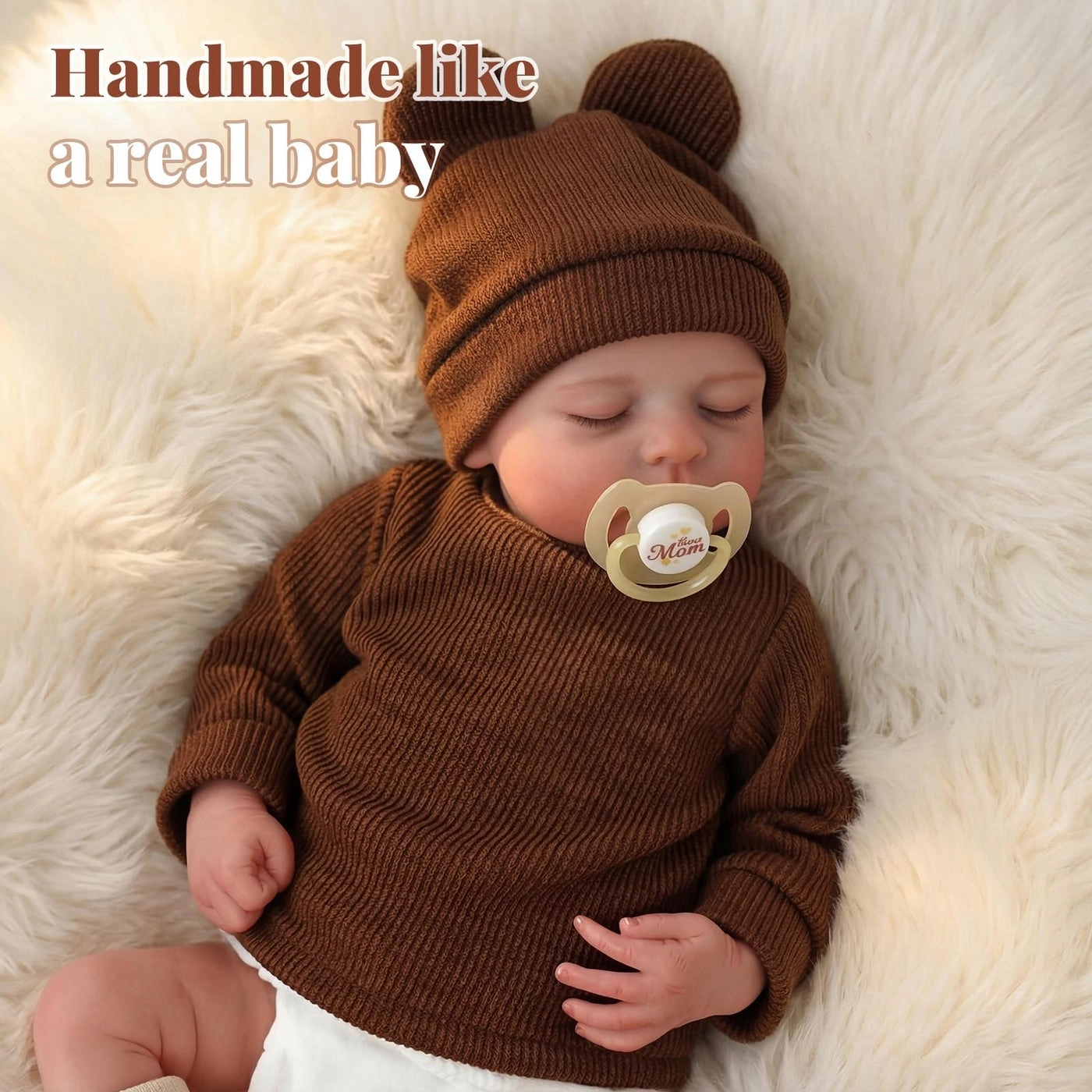 Reborn Baby Doll - 17-Inch Soft Cloth Body Sleeping Ages 3+