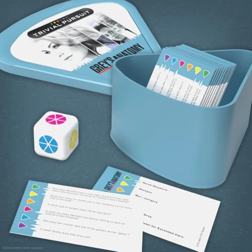 Trivial Pursuit: Grey's Anatomy - Trivia Game 600 Questions Die in Travel Container